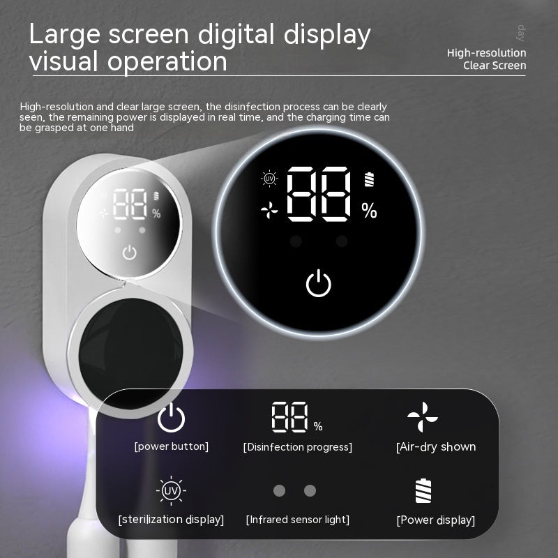 Toothbrush stand-powerful UV cleaning