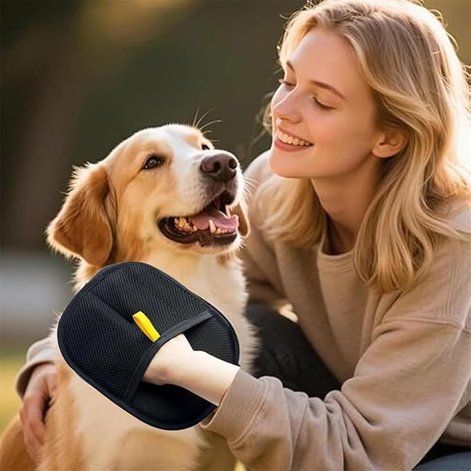 Pet static hair removal gloves