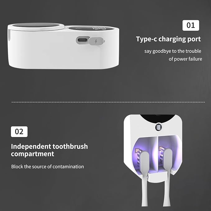 Toothbrush stand-powerful UV cleaning