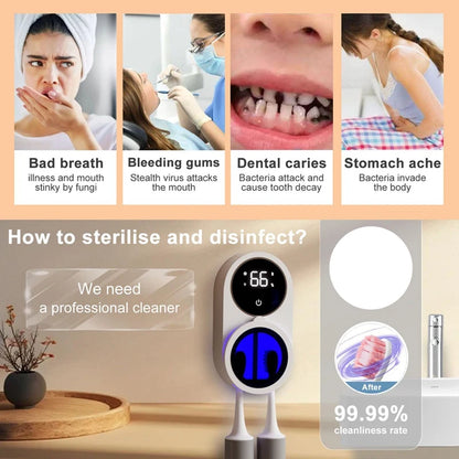 Toothbrush stand-powerful UV cleaning