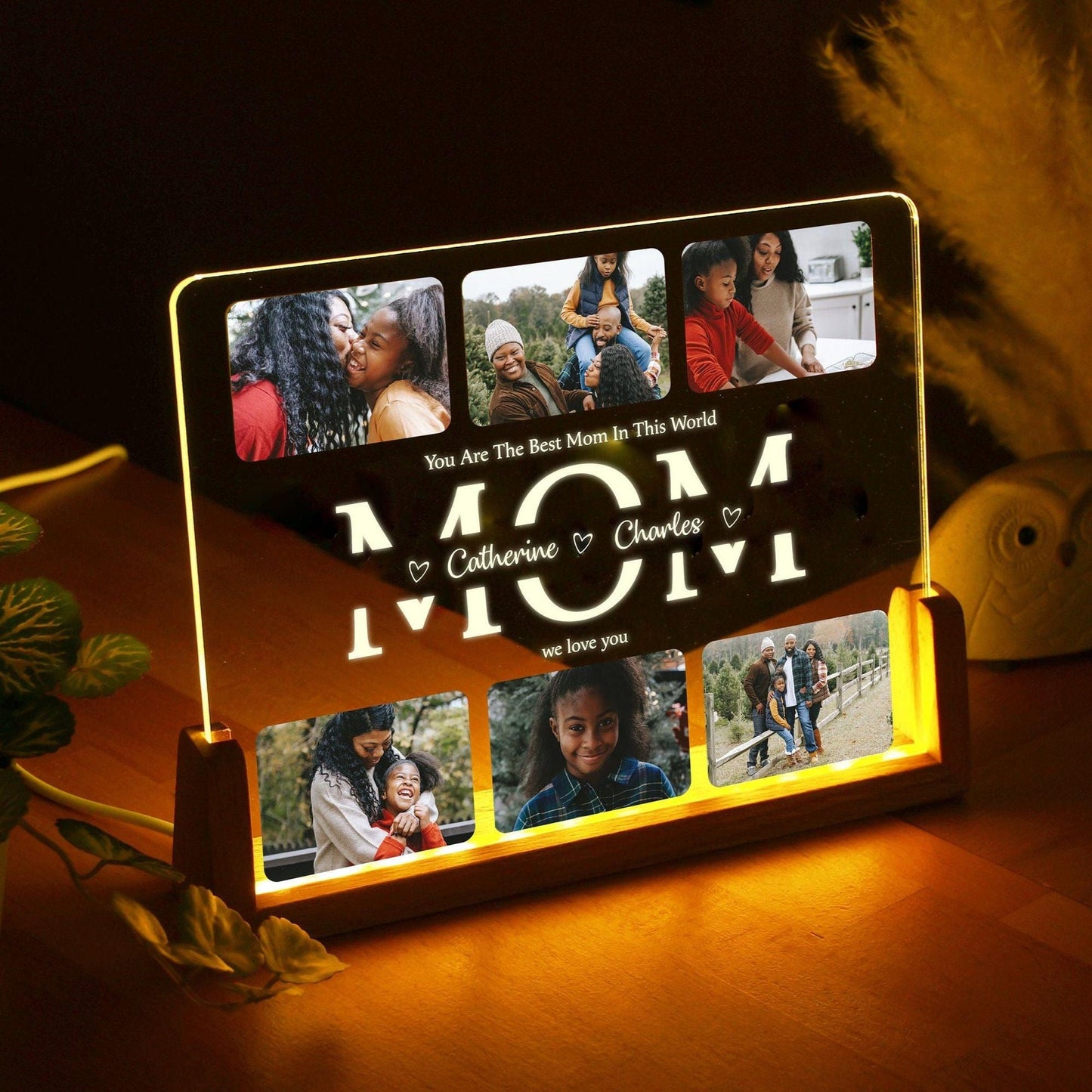 Personalized Acrylic Photo Lamp MOM